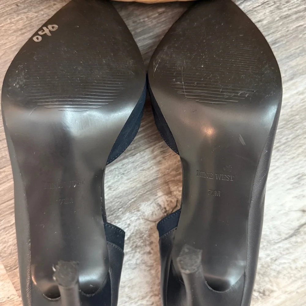 Nine West Navy Blue Alvaa D’orsay Pump High Heels - Picture 6 of 6